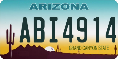 AZ license plate ABI4914