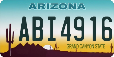 AZ license plate ABI4916