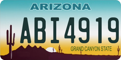 AZ license plate ABI4919