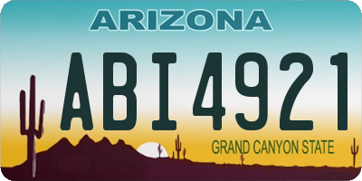 AZ license plate ABI4921