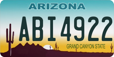 AZ license plate ABI4922