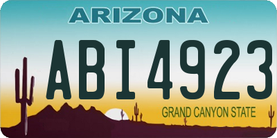 AZ license plate ABI4923