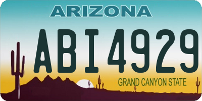 AZ license plate ABI4929