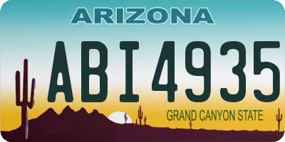 AZ license plate ABI4935