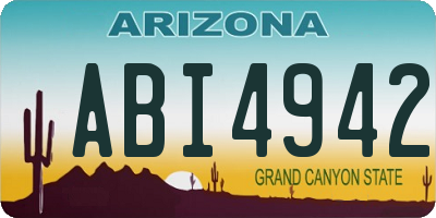 AZ license plate ABI4942