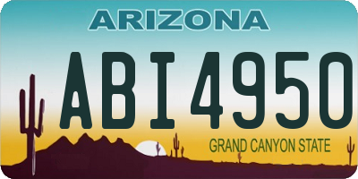 AZ license plate ABI4950