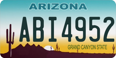 AZ license plate ABI4952