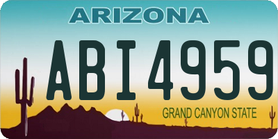 AZ license plate ABI4959