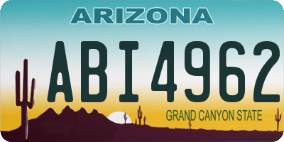 AZ license plate ABI4962