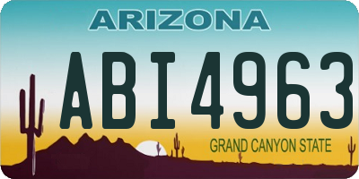 AZ license plate ABI4963