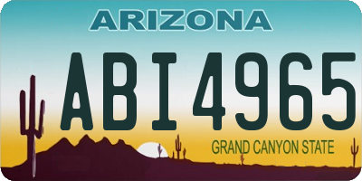 AZ license plate ABI4965