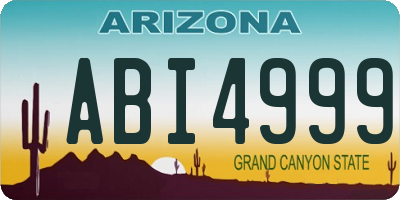 AZ license plate ABI4999
