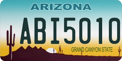 AZ license plate ABI5010