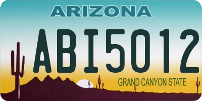 AZ license plate ABI5012
