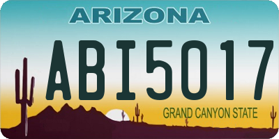 AZ license plate ABI5017