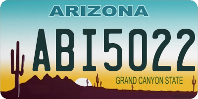 AZ license plate ABI5022