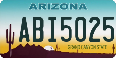 AZ license plate ABI5025