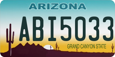 AZ license plate ABI5033