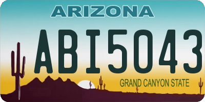 AZ license plate ABI5043
