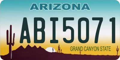 AZ license plate ABI5071