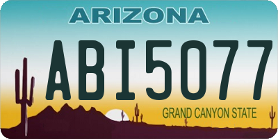 AZ license plate ABI5077