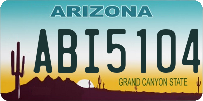 AZ license plate ABI5104