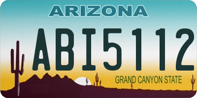 AZ license plate ABI5112