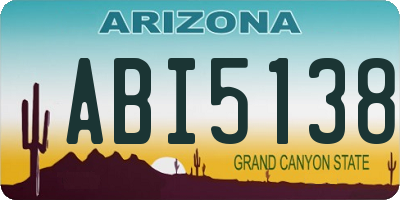 AZ license plate ABI5138