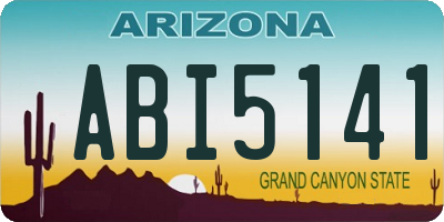 AZ license plate ABI5141