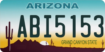 AZ license plate ABI5153