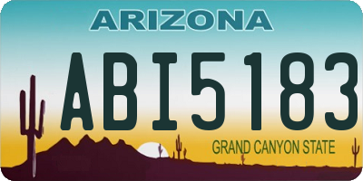 AZ license plate ABI5183
