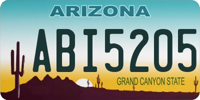 AZ license plate ABI5205