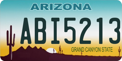 AZ license plate ABI5213