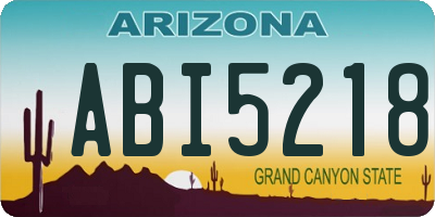 AZ license plate ABI5218
