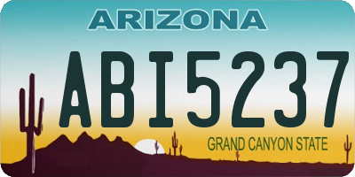 AZ license plate ABI5237
