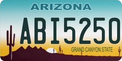 AZ license plate ABI5250