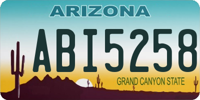 AZ license plate ABI5258