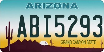 AZ license plate ABI5293