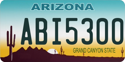 AZ license plate ABI5300