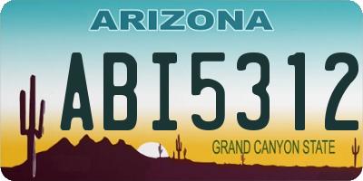 AZ license plate ABI5312