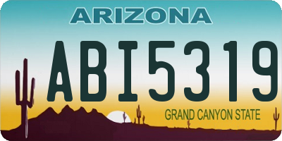 AZ license plate ABI5319