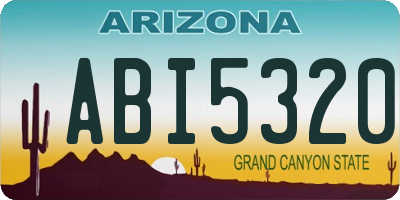 AZ license plate ABI5320
