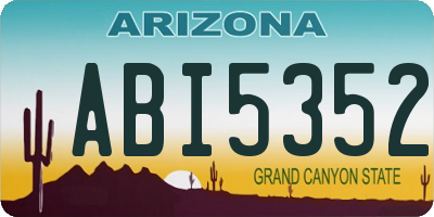 AZ license plate ABI5352