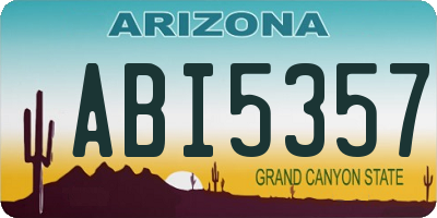AZ license plate ABI5357