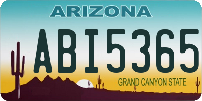 AZ license plate ABI5365