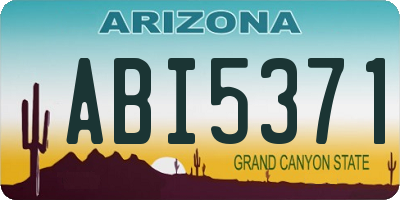 AZ license plate ABI5371