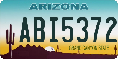AZ license plate ABI5372