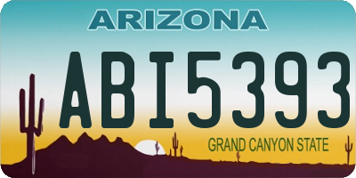 AZ license plate ABI5393