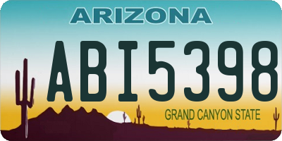 AZ license plate ABI5398