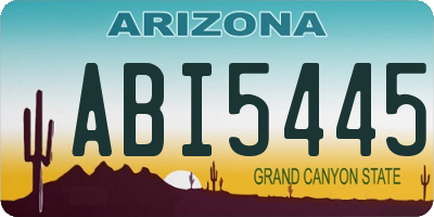 AZ license plate ABI5445